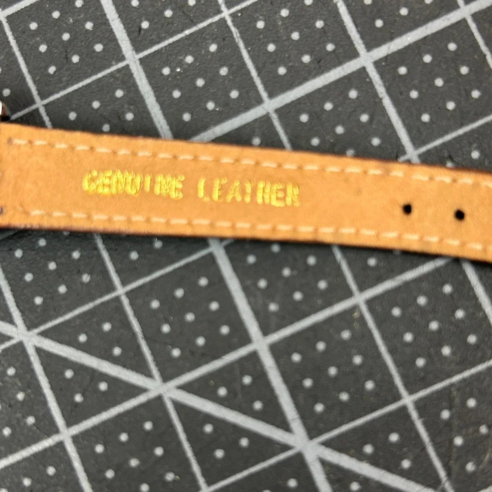 Lorus Quartz Disney Minnie‎ Mouse White Dial Brown Leather Strap Ladies Watch